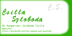 csilla szloboda business card